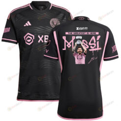 Lionel Messi 10 Inter Miami FC The Greatest Is Here Leagues Cup 2023 Black Jersey - Men