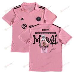 Lionel Messi 10 Inter Miami FC The Greatest Is Here Leagues Cup 2023 Pink Jersey - YOUTH