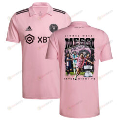 Lionel Messi 10 Inter Miami Golden Victory Leagues Cup 2023 Pink Jersey - Men