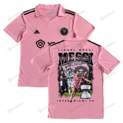 Lionel Messi 10 Inter Miami Golden Victory Leagues Cup 2023 Pink Jersey - YOUTH