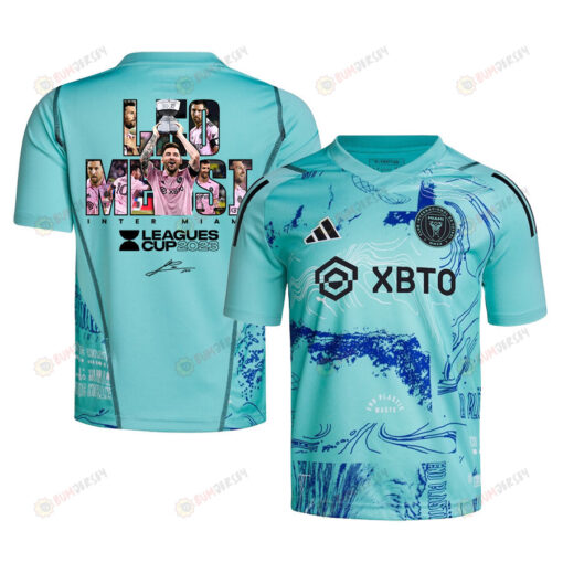 Lionel Messi 10 Inter Miami Masterpiece Of Leagues Cup 2023 One Planet Jersey - YOUTH