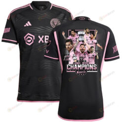 Lionel Messi 10 Leagues Cup Champions Trophy 2023 Inter Miami FC Black Jersey - Men