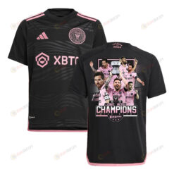 Lionel Messi 10 Leagues Cup Champions Trophy 2023 Inter Miami FC Black Jersey - YOUTH