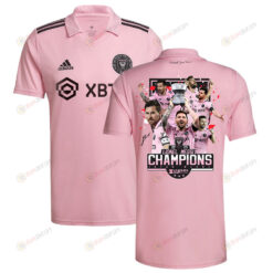 Lionel Messi 10 Leagues Cup Champions Trophy 2023 Inter Miami FC Pink Jersey - Men