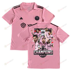 Lionel Messi 10 Leagues Cup Champions Trophy 2023 Inter Miami FC Pink Jersey - YOUTH