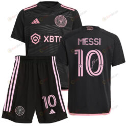 Lionel Messi 10 Signed Inter Miami CF Away Kit Jersey - Black