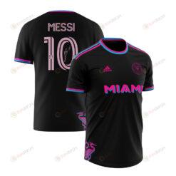 Lionel Messi 10 Signed Inter Miami FC 2023 Men Away Player Version Jersey - Black