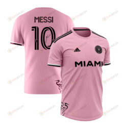 Lionel Messi 10 Signed Inter Miami FC 2023 Men Home Player Version Jersey - Pink