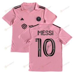 Lionel Messi 10 Signed Inter Miami FC 2023/24 Youth Home Jersey - Pink