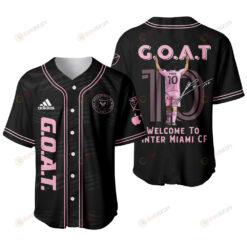 Lionel Messi 10 Signed Welcome To Inter Miami FC 3D Baseball Jersey - Black