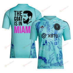 Lionel Messi 10 The Goat Is In Inter Miami FC 2023 One Planet Men Jersey - Player Version