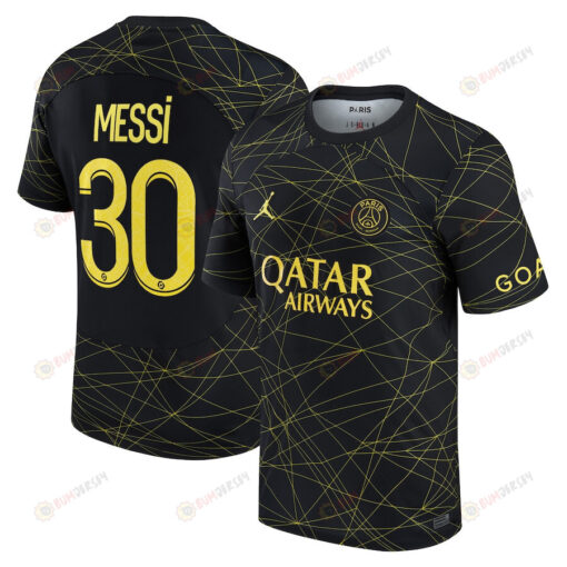 Lionel Messi 30 Paris Saint-Germain 2022/23 Fourth Breathe Stadium Player Jersey - Black