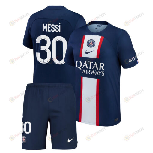 Lionel Messi 30 Paris Saint-Germain Home Kit 2022-23 Men Jersey - Blue