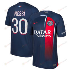 Lionel Messi 30 Paris Saint-Germain Youth 2023/24 Home Jersey - Navy