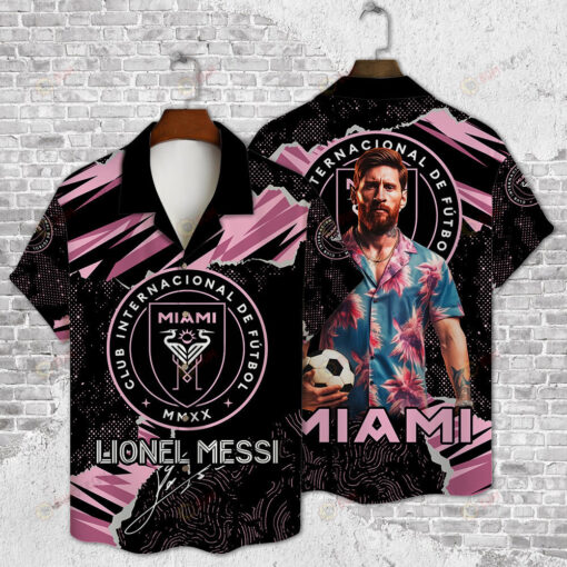 Lionel Messi Club Internacional de F?tbol Miami Hawaiian Shirt SH1