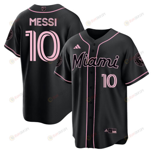 Lionel Messi Inter Miami Baseball Cool Base Jersey - Stitched Men Jersey - Pink/ Black