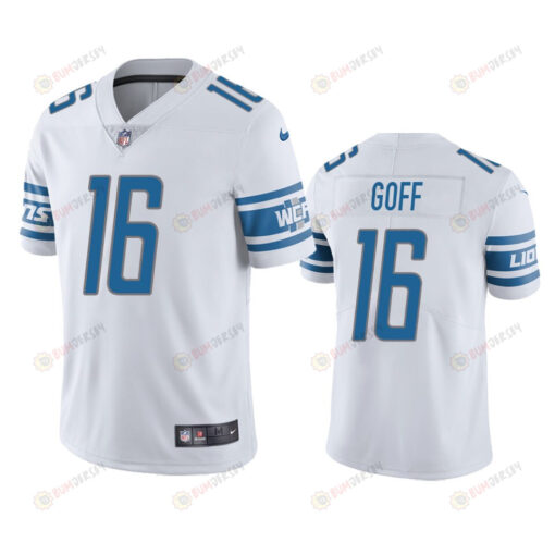 Lions Jared Goff 16 Vapor Limited White Jersey