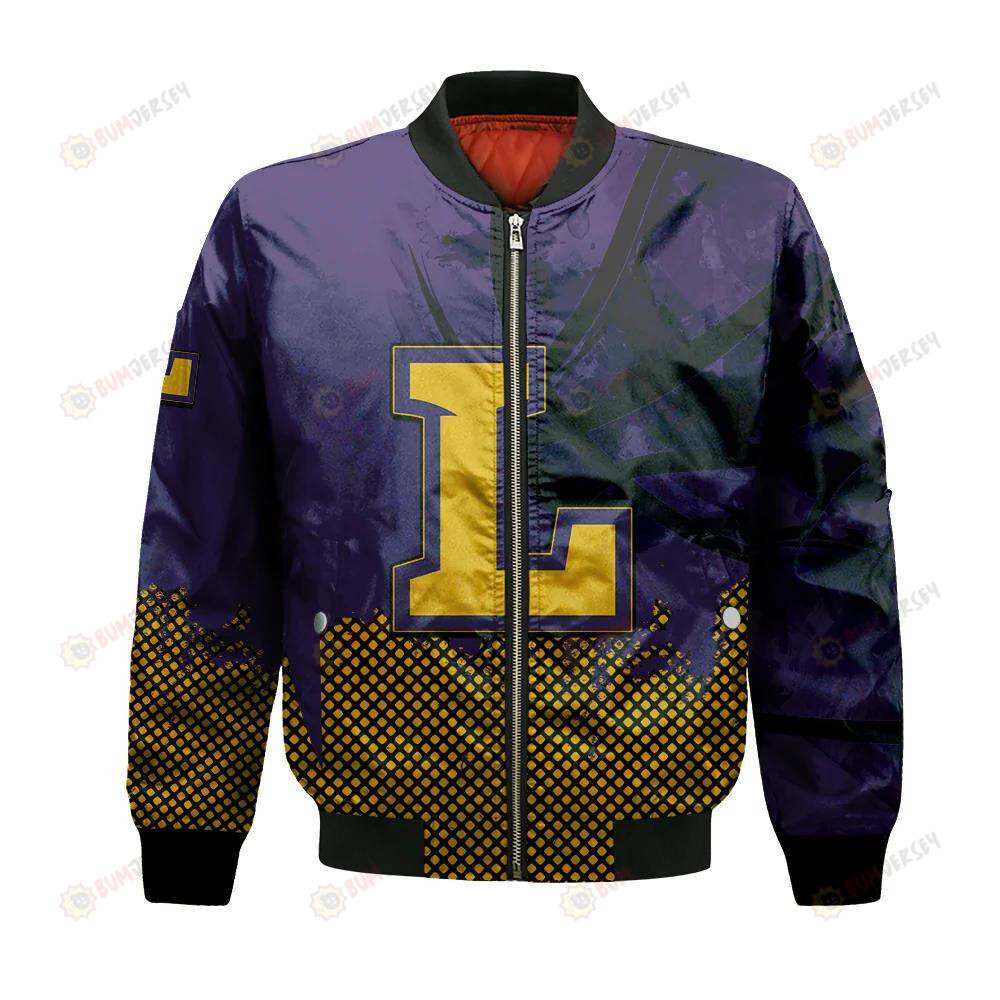 Lipscomb Bisons Bomber Jacket 3D Printed Basketball Net Grunge Pattern