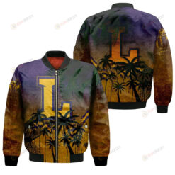 Lipscomb Bisons Bomber Jacket 3D Printed Coconut Tree Tropical Grunge