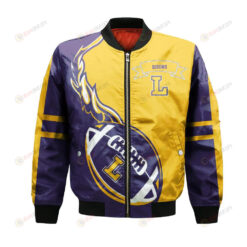 Lipscomb Bisons Bomber Jacket 3D Printed Flame Ball Pattern