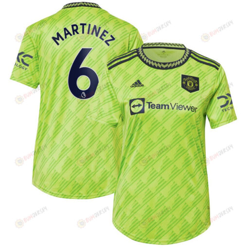 Lisandro Mart?nez 6 Manchester United Women's 2022/23 Third Player Jersey - Neon Green