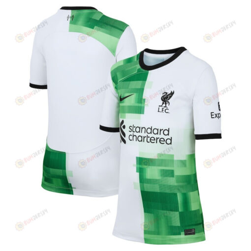 Liverpool 2023/24 Away Youth Jersey - White