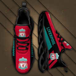 Liverpool Logo Black Stripe Pattern 3D Max Soul Sneaker Shoes In Red