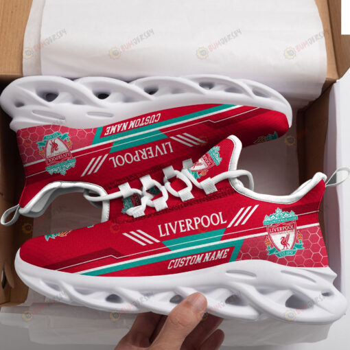 Liverpool Logo Custom Name Pattern 3D Max Soul Sneaker Shoes