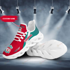 Liverpool Logo Pattern Custom Name 3D Max Soul Sneaker Shoes In Red Green