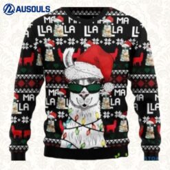 Llama Christmas Light Ugly Sweaters For Men Women Unisex