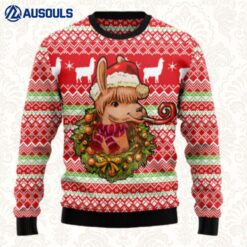 Llama Loves Christmas Ugly Sweaters For Men Women Unisex