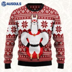 Llama Superhero Ugly Sweaters For Men Women Unisex