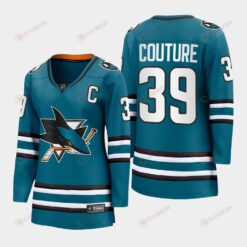 Logan Couture 39 San Jose Sharks 2022-23 Home Women Premier Breakaway Jersey Teal