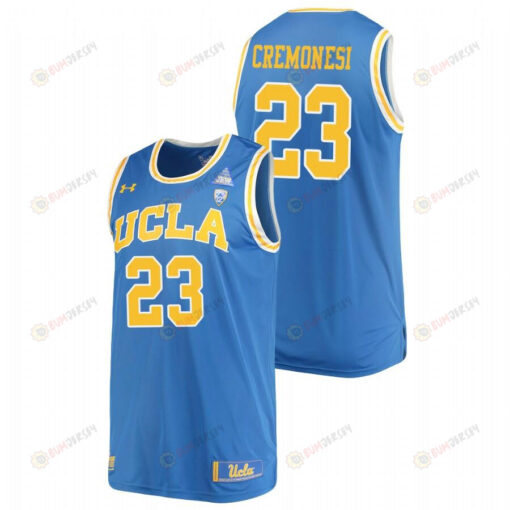 Logan Cremonesi 23 UCLA Bruins College Basketball Performance Men Jersey - Blue