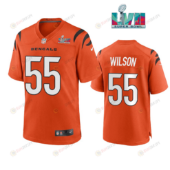 Logan Wilson 55 Cincinnati Bengals Super Bowl LVII Men's Jersey- Orange