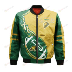 London Knights Bomber Jacket 3D Printed Flame Ball Pattern