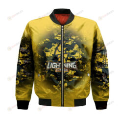 London Lightning Bomber Jacket 3D Printed Camouflage Vintage