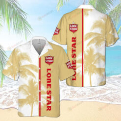 Lone Star Palm Hawaiian Shirt In Cream Yellow And White