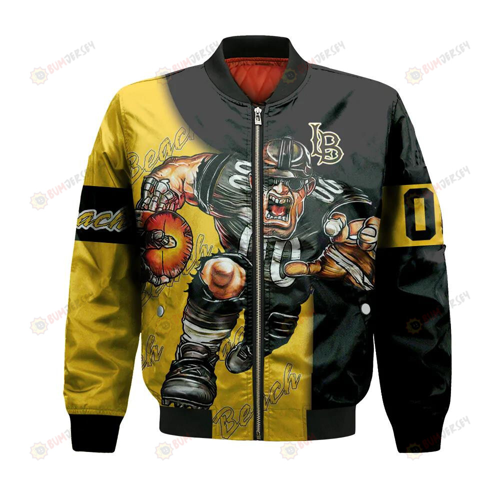 Long Beach State 49ers Bomber Jacket 3D Printed Football