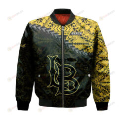 Long Beach State 49ers Bomber Jacket 3D Printed Grunge Polynesian Tattoo