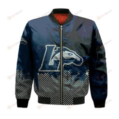 Longwood Lancers Bomber Jacket 3D Printed Basketball Net Grunge Pattern