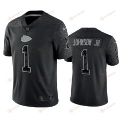 Lonnie Johnson Jr. 1 Kansas City Chiefs Black Reflective Limited Jersey - Men