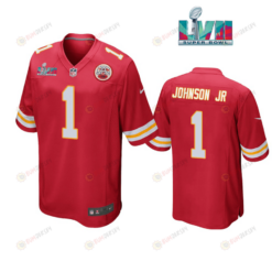 Lonnie Johnson Jr. 1 Kansas City Chiefs Super Bowl LVII Red Men's Jersey