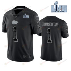 Lonnie Johnson Jr. 1 Kansas City Chiefs Super Bowl LVII Reflective Limited Jersey