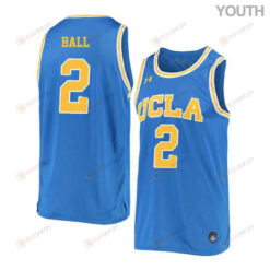 Lonzo Ball 2 UCLA Bruins Retro Elite Basketball Youth Jersey - Blue