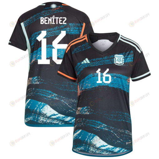 Lorena Ben?tez 16 Argentina Women's National Team 2023-24 World Cup Away Women Jersey