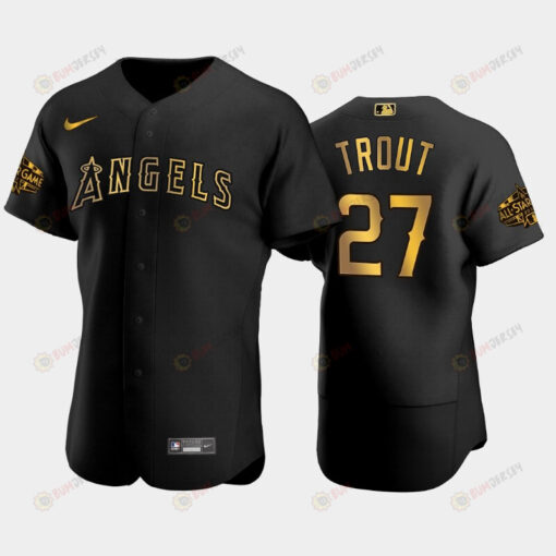 Los Angeles Angels 2022 All-Star Game Mike Trout 27 Black Jersey