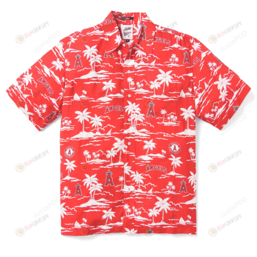 Los Angeles Angels Coconut Island ??3D Printed Hawaiian Shirt