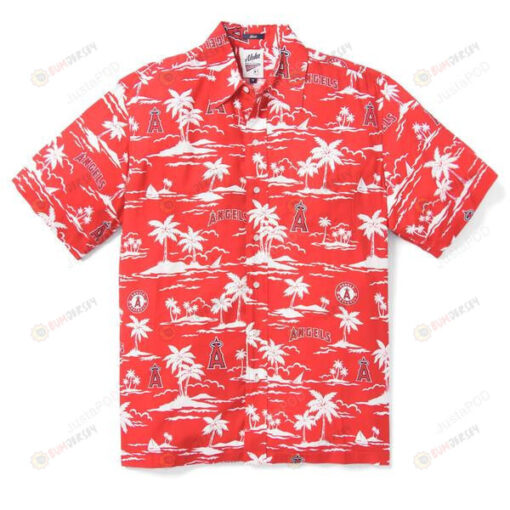 Los Angeles Angels Coconut Island Hawaiian Shirt