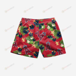 Los Angeles Angels Floral Hawaiian Men Shorts Swim Trunks - Print Shorts